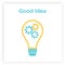 Gear lightbulb creative teamwork business concept