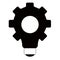 Gear lightbulb silhouette