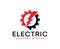 Gear Lightning Electric Logo With Lighting Bolt