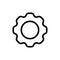 Gear, linear icon. One of a set of linear web icons