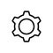 Gear, linear icon. One of a set of linear web icons