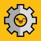 Gear machine character icon