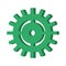 Gear machinery symbol isolated cartoon