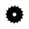 Gear mechanical detail icon. isolated