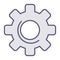 Gear mechanism, processing or loading icon, progress vector