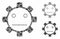 Gear neutral smiley Composition Icon of Joggly Pieces