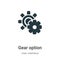 Gear option vector icon on white background. Flat vector gear option icon symbol sign from modern user interface collection for