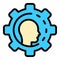 Gear personal system icon color outline vector