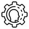 Gear personal system icon, outline style