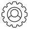 Gear personal traits icon, outline style