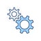 Gear related vector icon