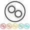 Gear Ring Icon Web, color set