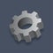 Gear setting - Isometric 3D illustration.