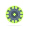 Gear, Setting, Wheel, Cogs Abstract Circle Background Flat color Icon