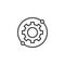 Gear, settings circular outline icon