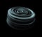 Gear Shaft Roller On Black Background