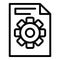 Gear sheet icon, outline style