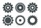 Gear Silhouettes vector illustration set.