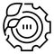 Gear social trust icon outline vector. Company service