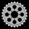 Gear sprocket on black background