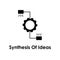 gear, synthesis of ideas icon. Element of business icon for mobile concept and web apps. Detailed gear, synthesis of ideas icon