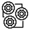 Gear system trade icon outline vector. Career job