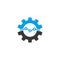 Gear technology vector logo, icon template. This logo is suitable for factory, technology, website, digital, wheel.