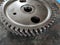 gear teeth damaged due to imperfect backlash on the heavy equipment timing gear