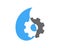 Gear Tool Water Icon Logo Design Element