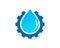 Gear Tool Water Icon Logo Design Element