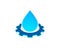 Gear Tool Water Icon Logo Design Element