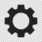 Gear vector icon in flat style. Cog wheel illustration on isolated transparent background. Gearwheel cogwheel business concept.