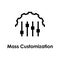 gear, volume mixer, mass customization icon. One of business icons for websites, web design, mobile app on white background