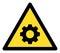 Gear Warning Flat Icon Illustration
