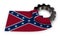 Gear wheel and flag of the Confederate States