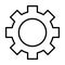 Gear wheel line icon. Cog sign. Options, preferences and settings symbol. Vector