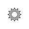 Gear wheels outline icon