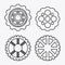 Gear white cog machine part set design