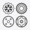 Gear white cog machine part set design