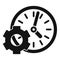 Gear work time icon, simple style