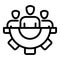 Gear working teamwork icon, outline style