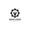 Gear and wrench logo simple creative mechanic design vector template.