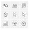 gear , wrench , turbine , industry , ecology , sun , cloud , rain , weather , eps icons set vector