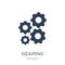 Gearing icon. Trendy flat vector Gearing icon on white background from Business collection