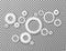 Gears background. Cogwheels gearing isolated on transparent background. Machine components industrial and engineering