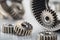 Gears, bearings and mechanism parts.Elements of mechanical blocksand construction