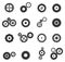 Gears And Cog Wheels Icons Set