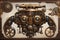 Gears of Fantasy: AI-Generated Steampunk Art Showcasing Detailed Machinery.