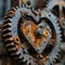 Gears Forming a Heart - AI Generated