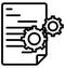 gears, gear wheel, Line Isolated Vector Icon That can be easily modified or edit